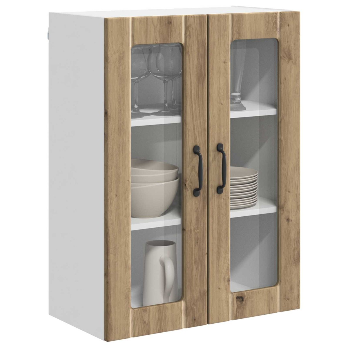 vidaXL Ραφιέρα τοίχου LUCCA Artisan Δρυς 60 x 31 x 80 εκ.