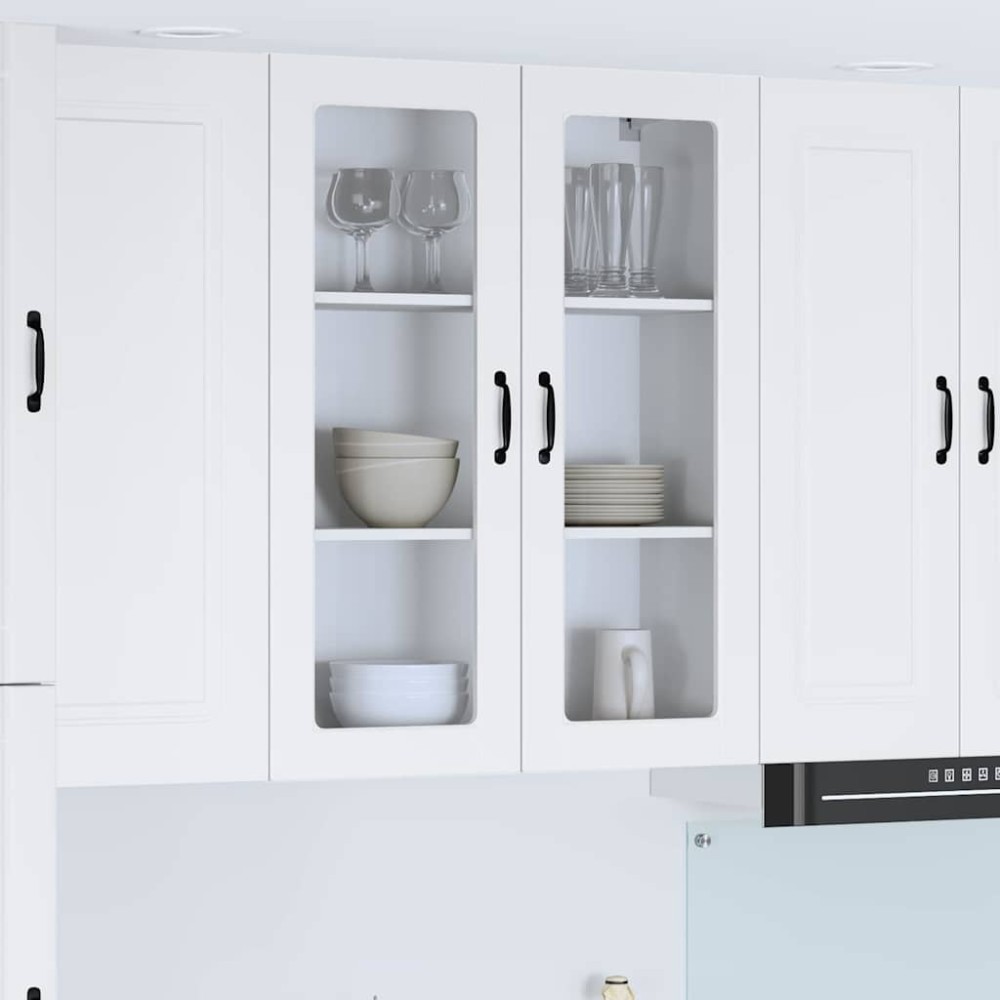 vidaXL Ραφιέρα τοίχου LUCCA Λευκό 80 x 31 x 100 εκ. Επεξεργασμένο Ξύλο