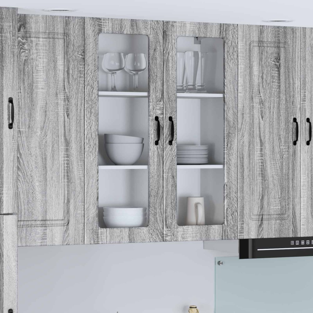 vidaXL Ραφιέρα τοίχου LUCCA Γκρι Sonoma 80 x 31 x 100 εκ.