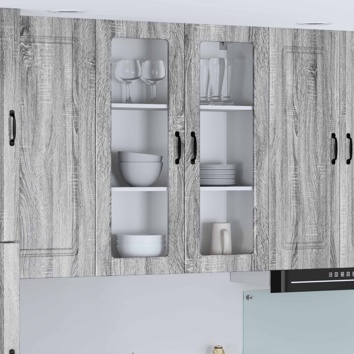 vidaXL Ραφιέρα τοίχου LUCCA Γκρι Sonoma 80 x 31 x 100 εκ.