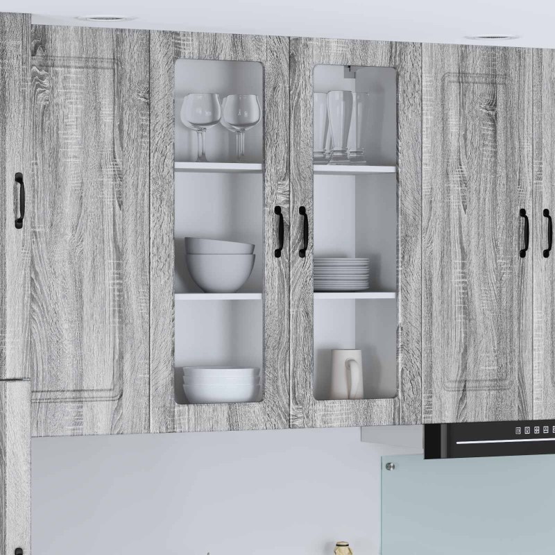 vidaXL Ραφιέρα τοίχου LUCCA Γκρι Sonoma 80 x 31 x 100 εκ.