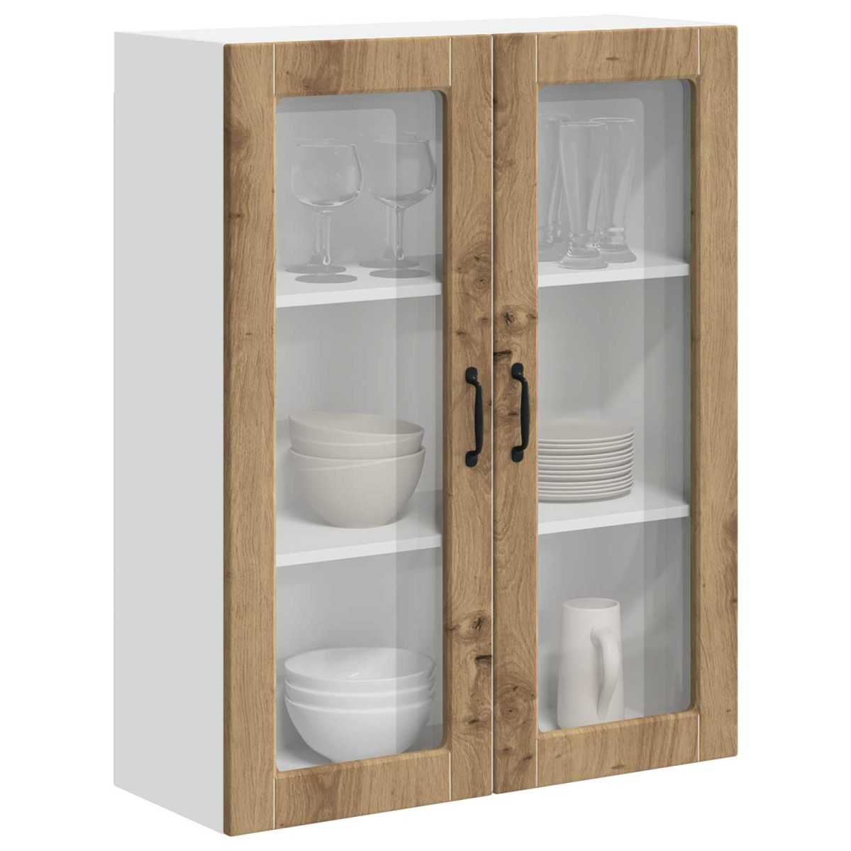 vidaXL Ραφιέρα τοίχου LUCCA Artisan Δρυς 80 x 31 x 100 εκ.