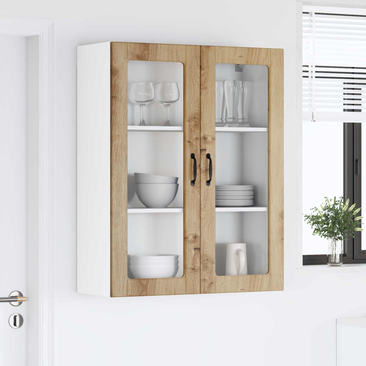 vidaXL Ραφιέρα τοίχου LUCCA Artisan Δρυς 80 x 31 x 100 εκ.
