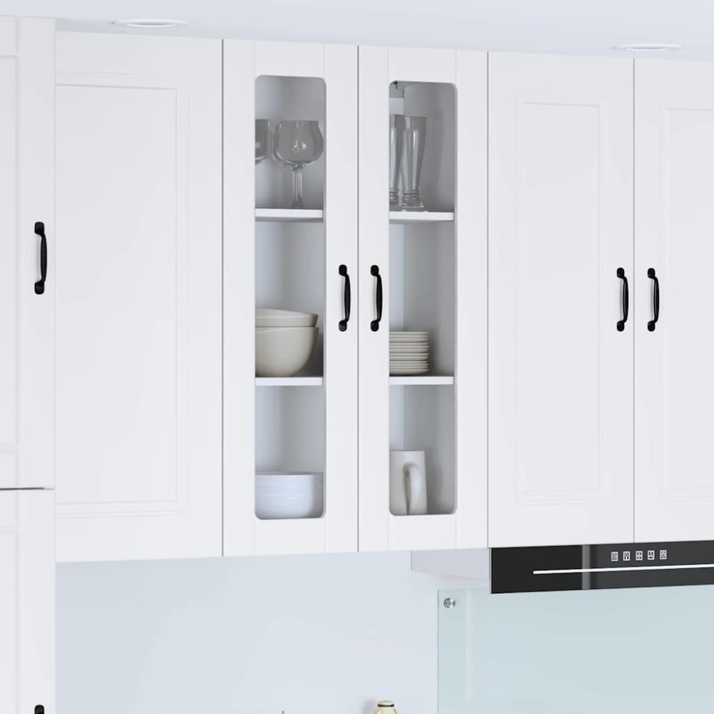 vidaXL Ραφιέρα τοίχου LUCCA Λευκό 60 x 31 x 100 εκ. Επεξεργασμένο Ξύλο