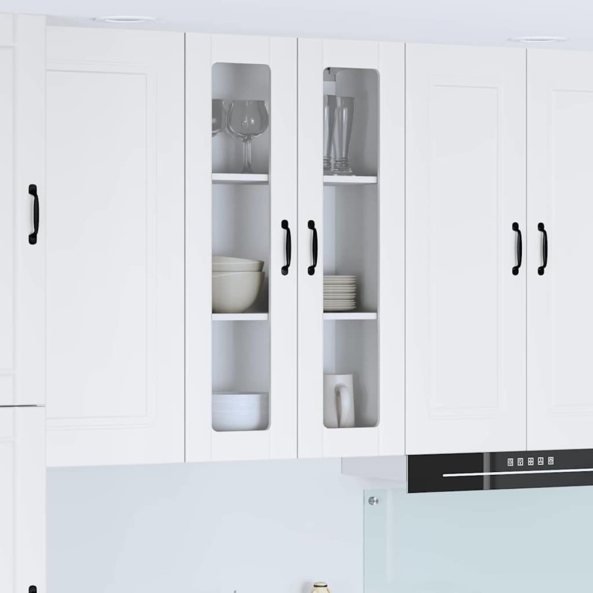 vidaXL Ραφιέρα τοίχου LUCCA Λευκό 60 x 31 x 100 εκ. Επεξεργασμένο Ξύλο