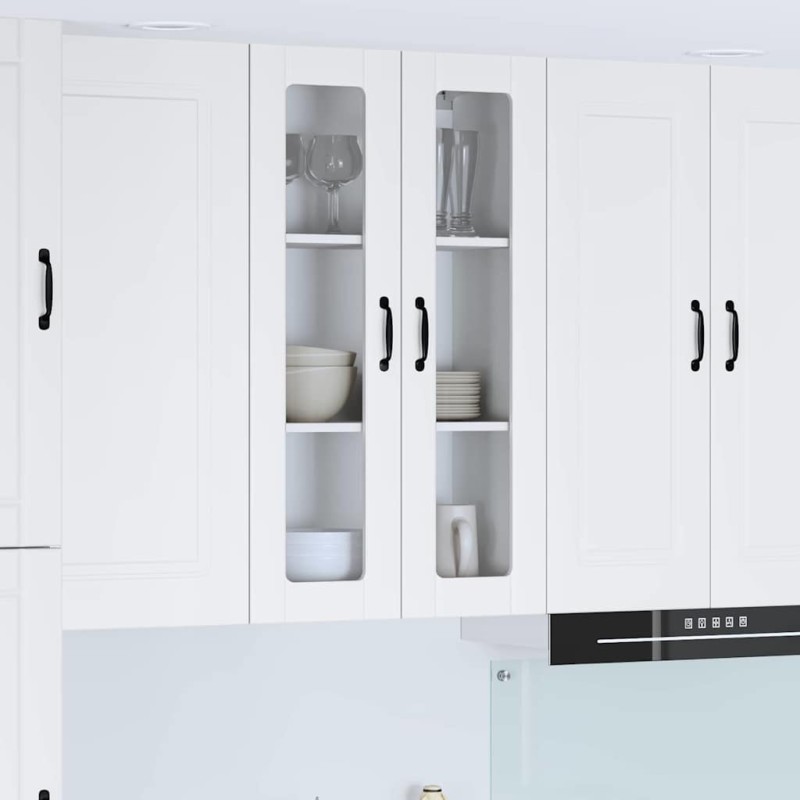 vidaXL Ραφιέρα τοίχου LUCCA Λευκό 60 x 31 x 100 εκ. Επεξεργασμένο Ξύλο