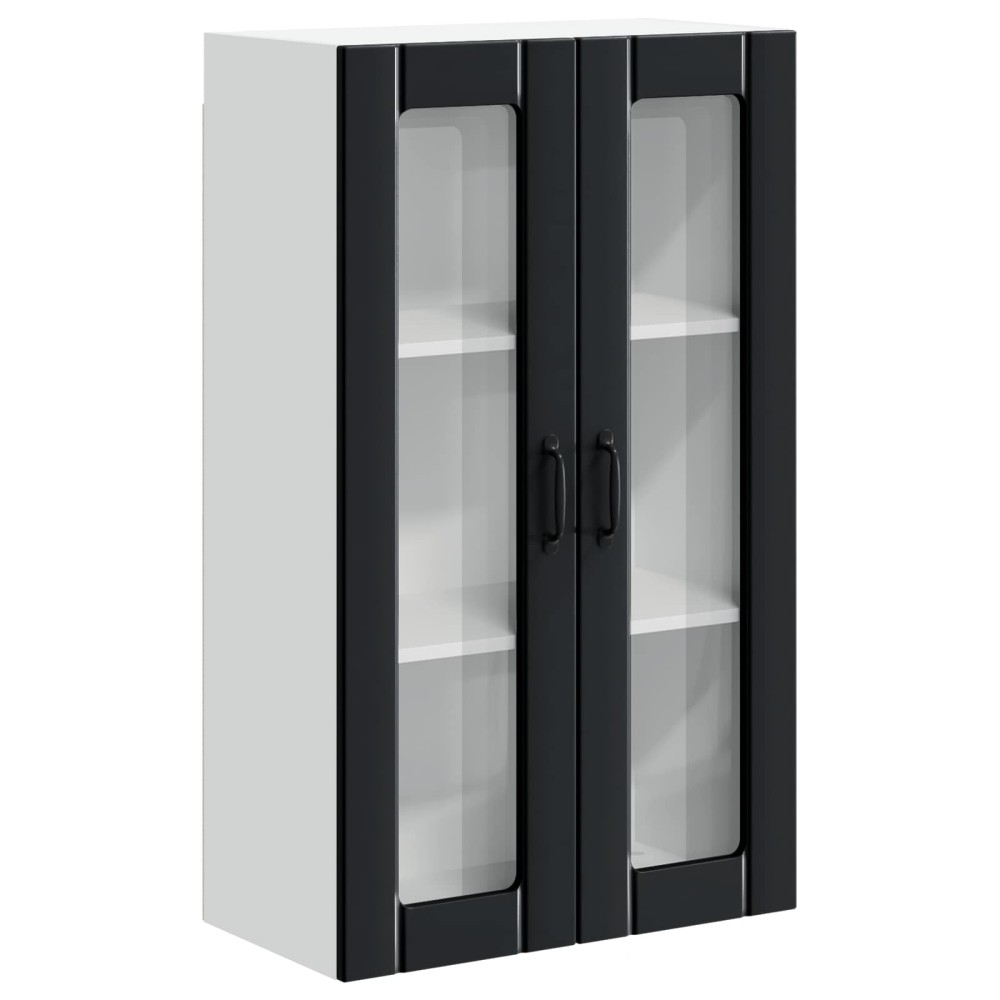 vidaXL Ραφιέρα τοίχου LUCCA Μαύρο 60 x 31 x 100 εκ. Επεξεργασμένο Ξύλο