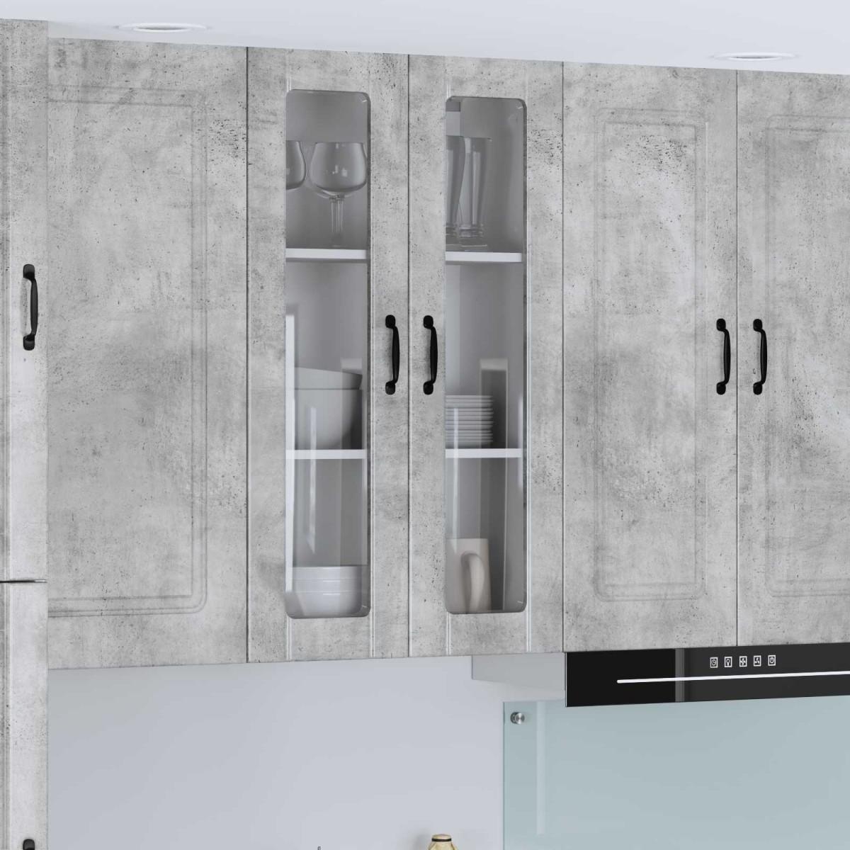 vidaXL Ραφιέρα τοίχου LUCCA Γκρι Σκυροδέματος 60 x 31 x 100 εκ.