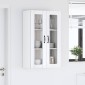 vidaXL Ραφιέρα τοίχου LUCCA Γυαλιστερό Λευκό 60 x 31 x 100 εκ.