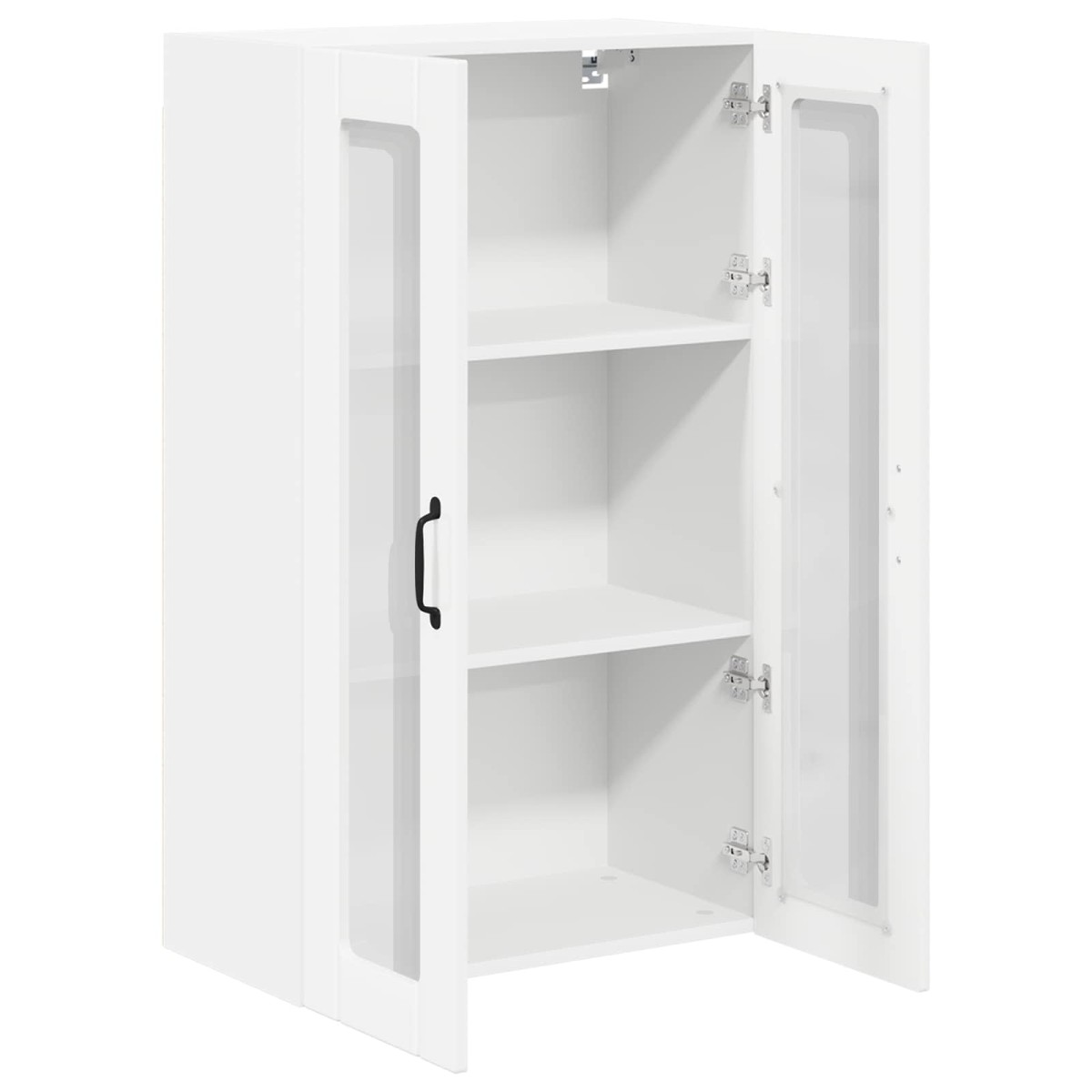 vidaXL Ραφιέρα τοίχου LUCCA Γυαλιστερό Λευκό 60 x 31 x 100 εκ.