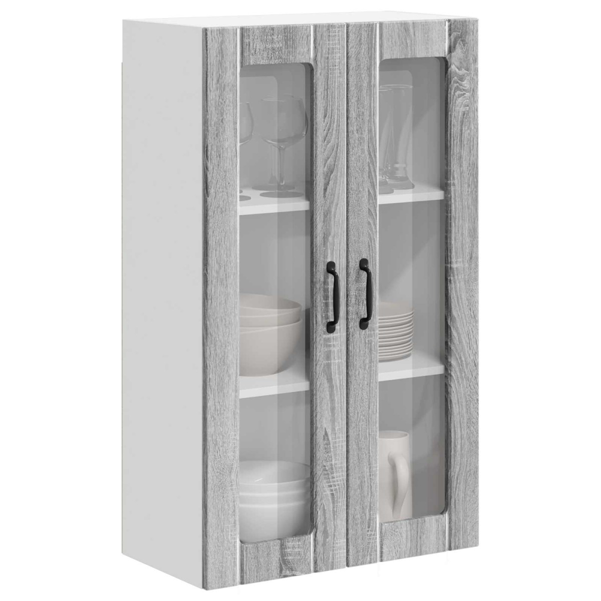 vidaXL Ραφιέρα τοίχου LUCCA Γκρι Sonoma 60 x 31 x 100 εκ.