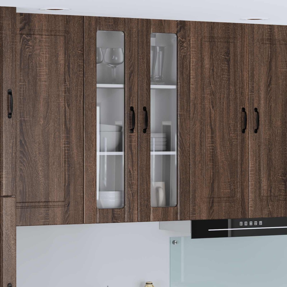vidaXL Ραφιέρα τοίχου LUCCA Καφέ Ξύλο Δρυός 60 x 31 x 100 εκ.
