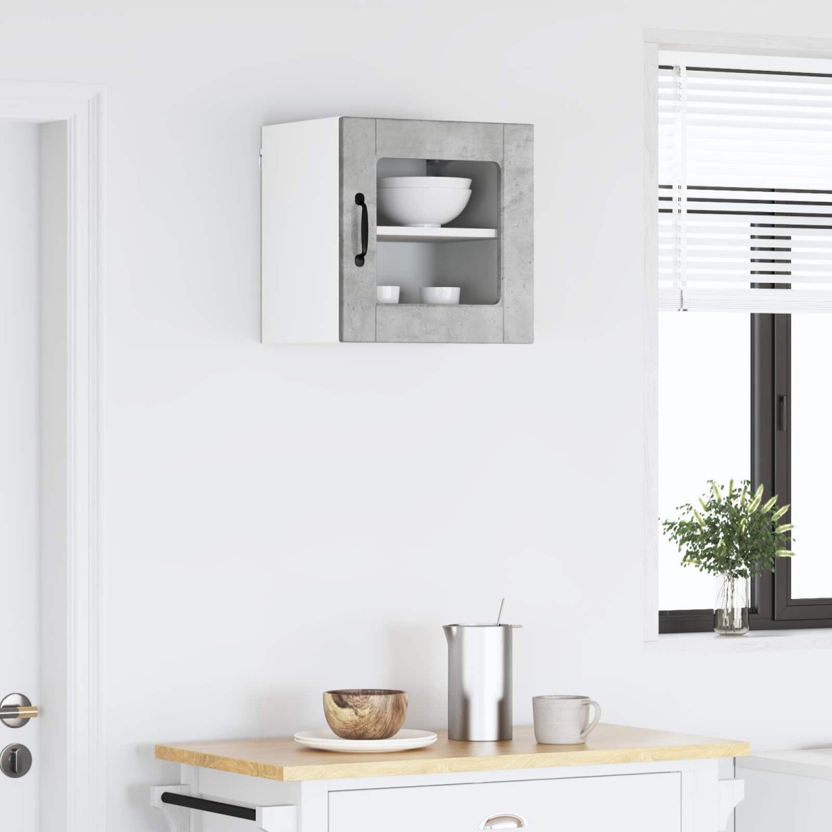 vidaXL Ραφιέρα τοίχου PORTO Σκυρόδεμα Γκρι 40 x 31 x 40 εκ.