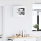 vidaXL Ραφιέρα τοίχου PORTO Υψηλής γυαλάδας λευκό 40 x 31 x 40 εκ.