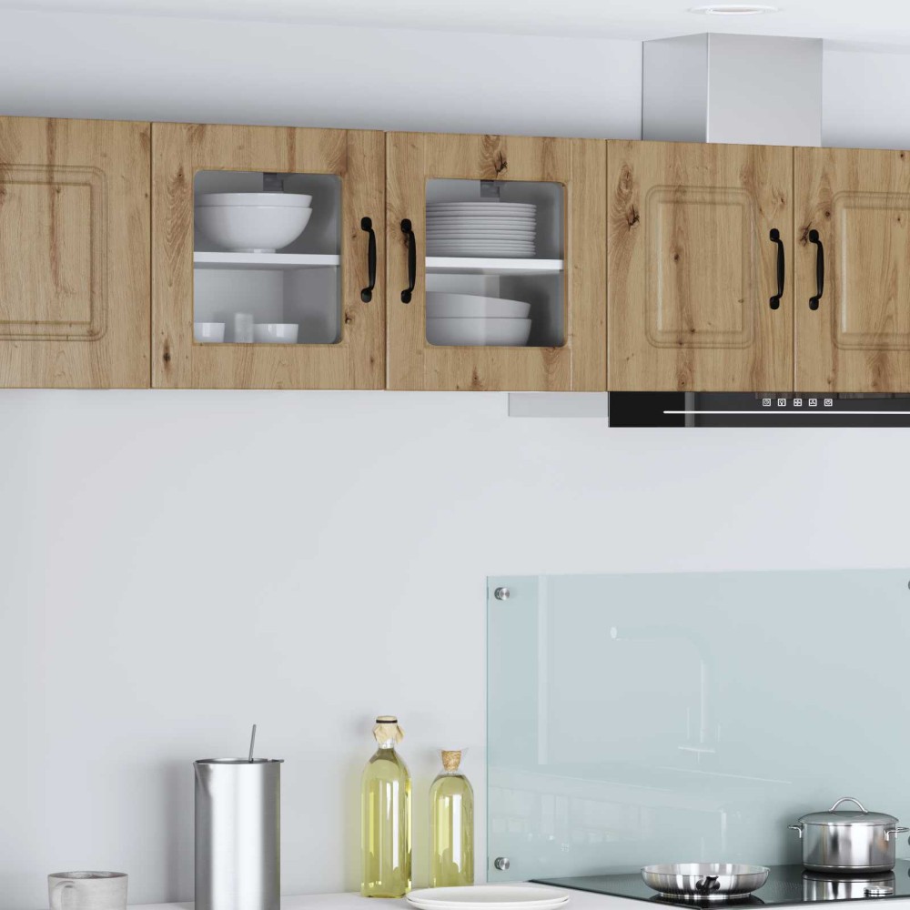 vidaXL Ραφιέρα τοίχου PORTO 2 τμχ. Artisan Oak Επεξεργασμένο Ξύλο