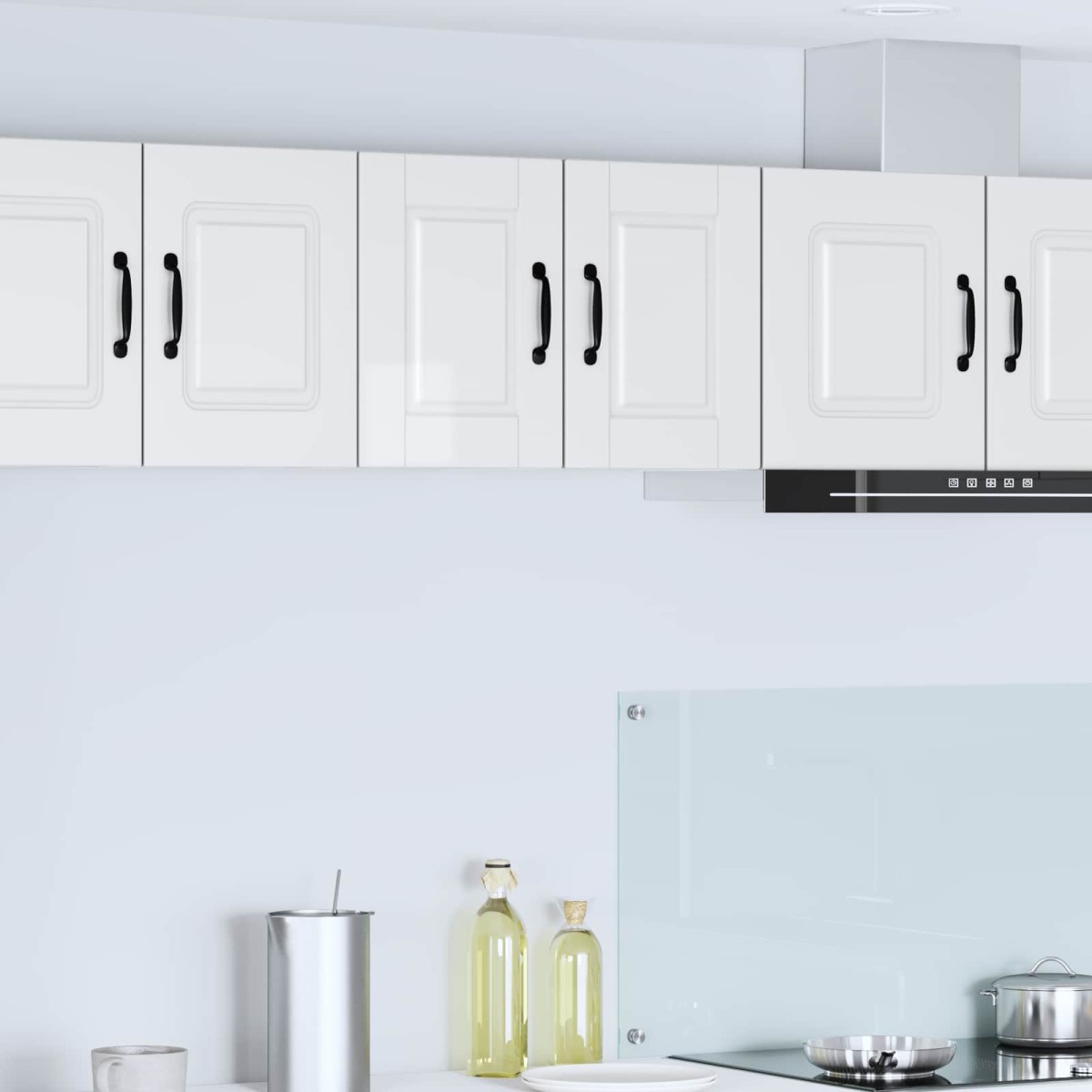 vidaXL Ντουλάπα Τοίχου PORTO Υψηλής γυαλάδας λευκό 30 x 31 x 40 εκ.