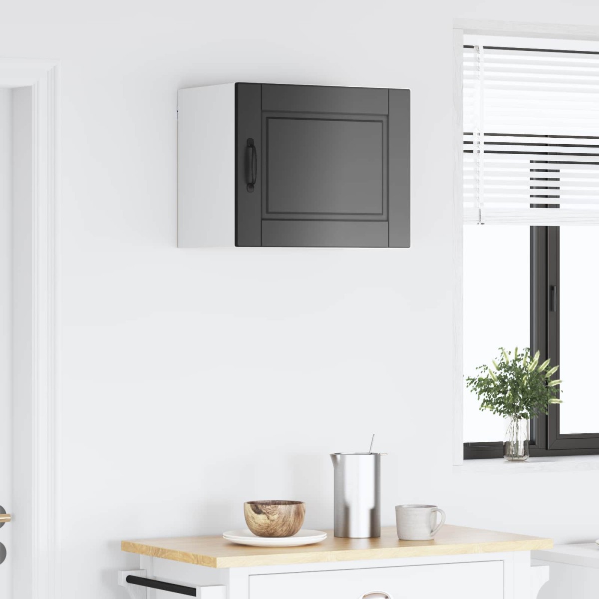 vidaXL Ντουλάπα Τοίχου PORTO Μαύρο 50 x 31 x 40 εκ. Επεξεργασμένο Ξύλο