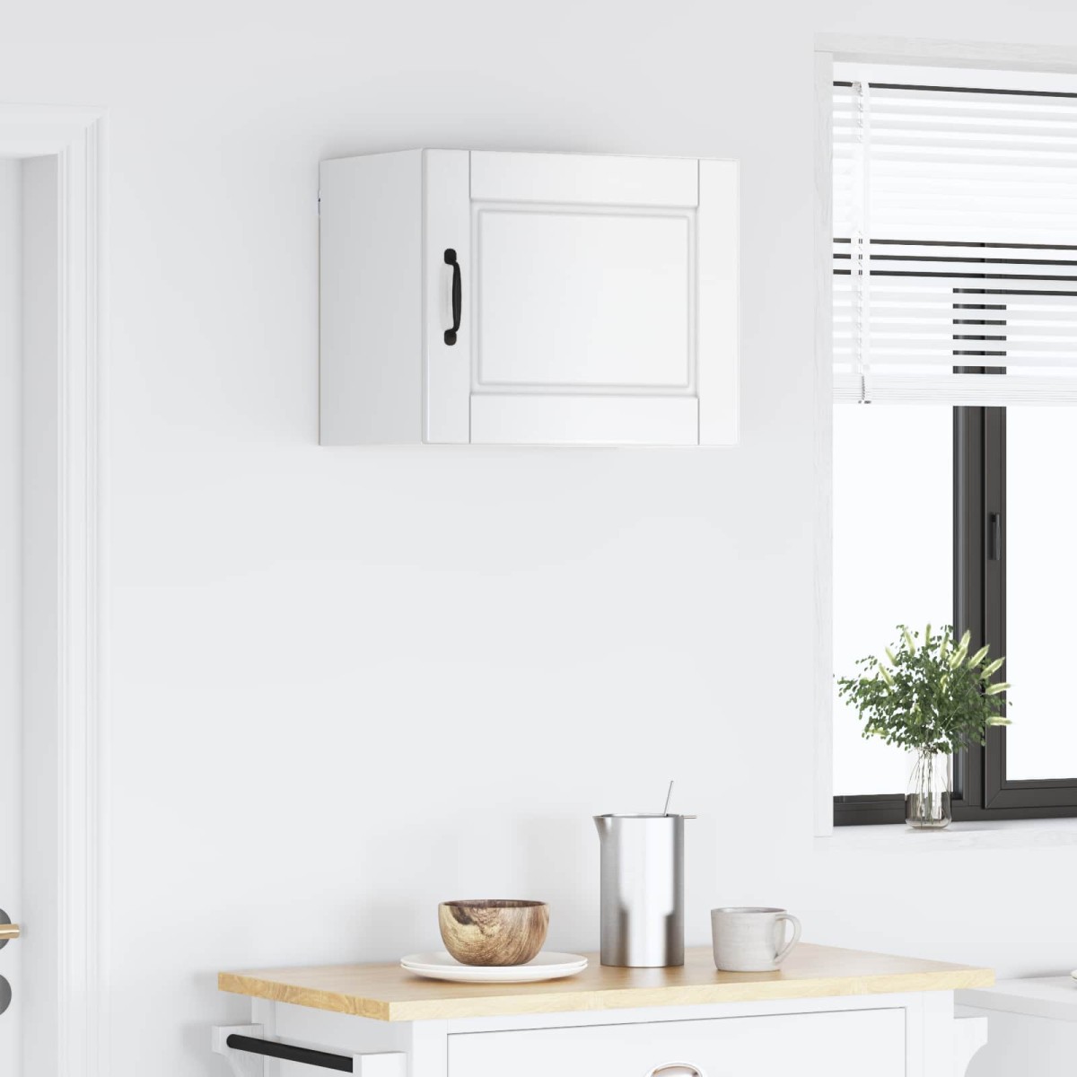 vidaXL Ντουλάπα Τοίχου PORTO Υψηλής γυαλάδας λευκό 50 x 31 x 40 εκ.