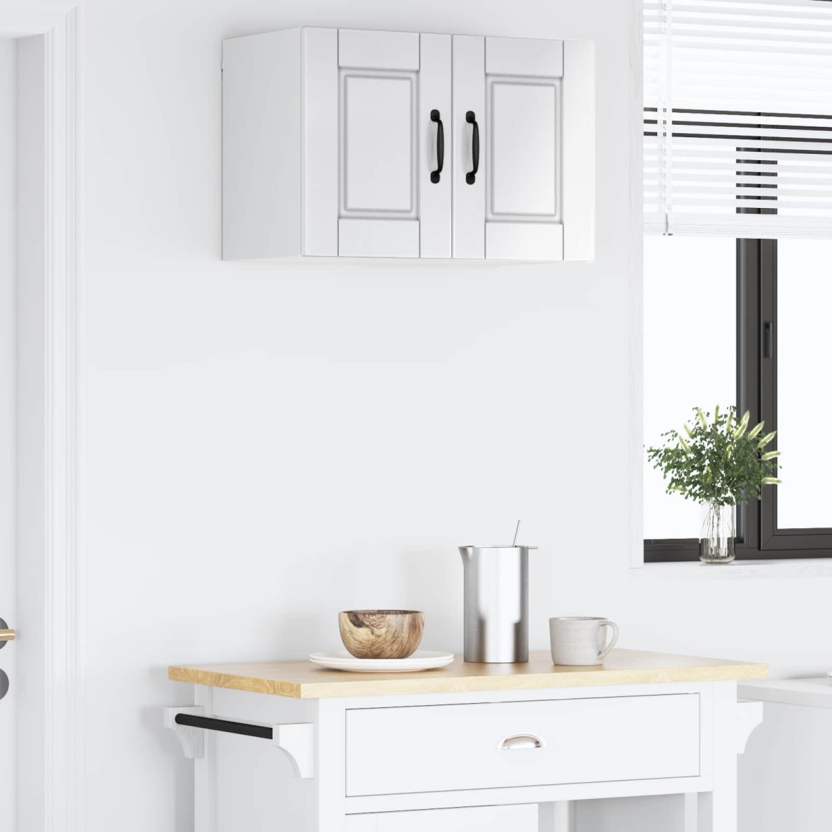 vidaXL Ντουλάπα Τοίχου PORTO Υψηλής γυαλάδας λευκό 60 x 31 x 40 εκ