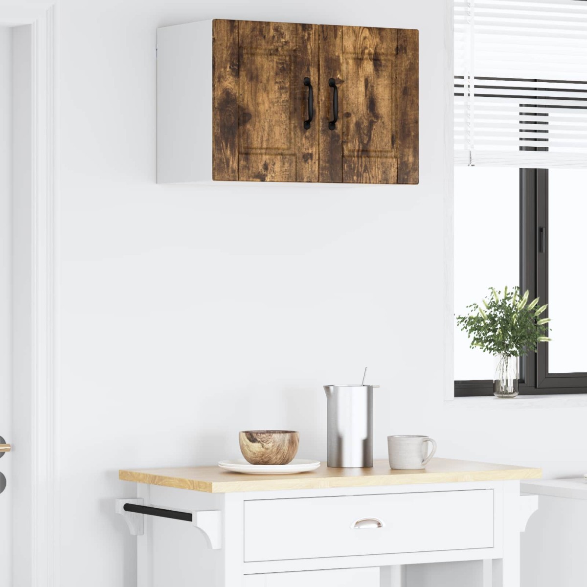 vidaXL Ντουλάπα Τοίχου PORTO Καπνιστό Δρύς 60 x 31 x 40 εκ