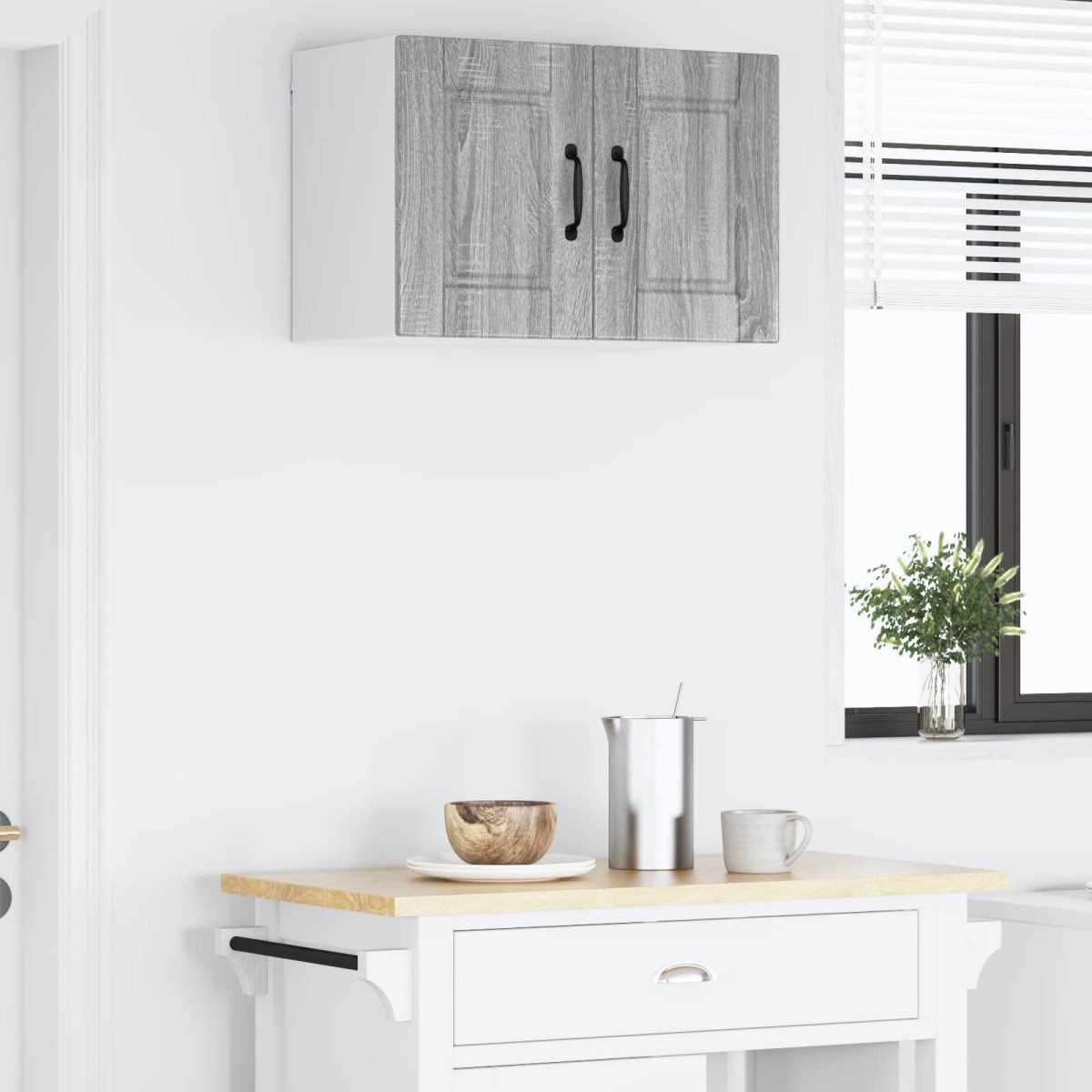 vidaXL Ντουλάπα Τοίχου PORTO Γκρίζο Σονομα 60 x 31 x 40 εκ