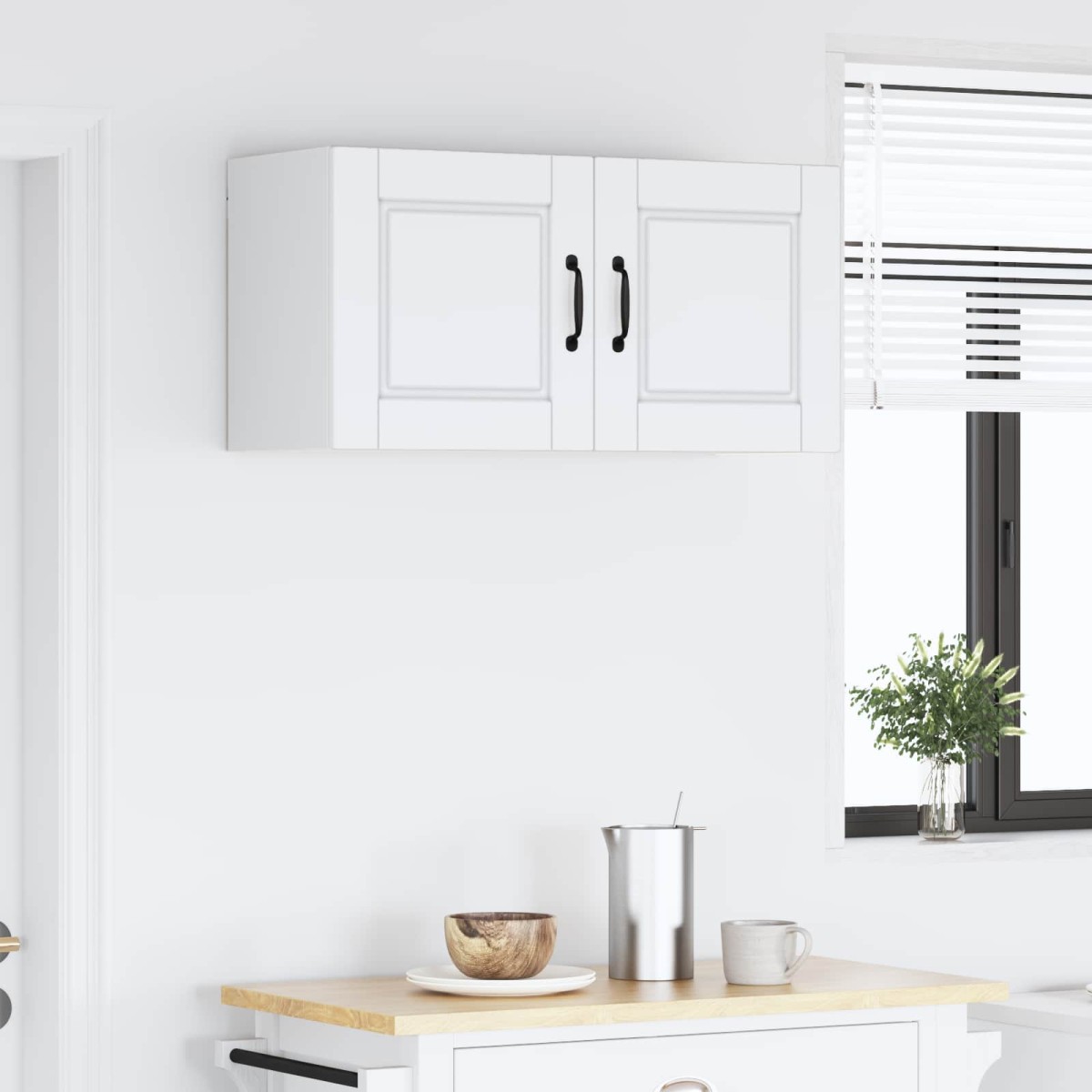 vidaXL Ντουλάπα Τοίχου PORTO Λευκό 80 x 31 x 40 εκ Επεξεργασμένο Ξύλο