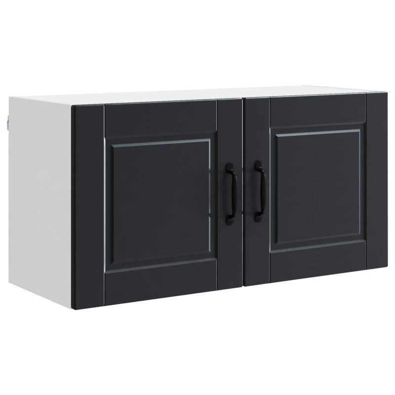 vidaXL Ντουλάπα Τοίχου PORTO Μαύρο 80 x 31 x 40 εκ Επεξεργασμένο Ξύλο