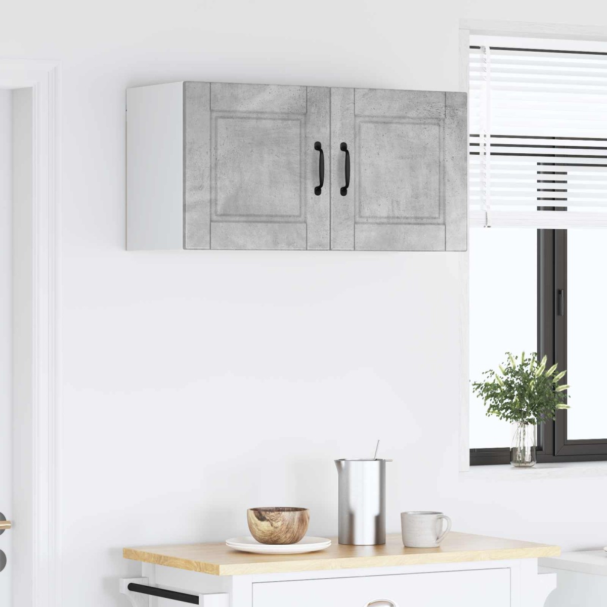 vidaXL Ντουλάπα Τοίχου PORTO Σκυρόδεμα Γκρι 80 x 31 x 40 εκ