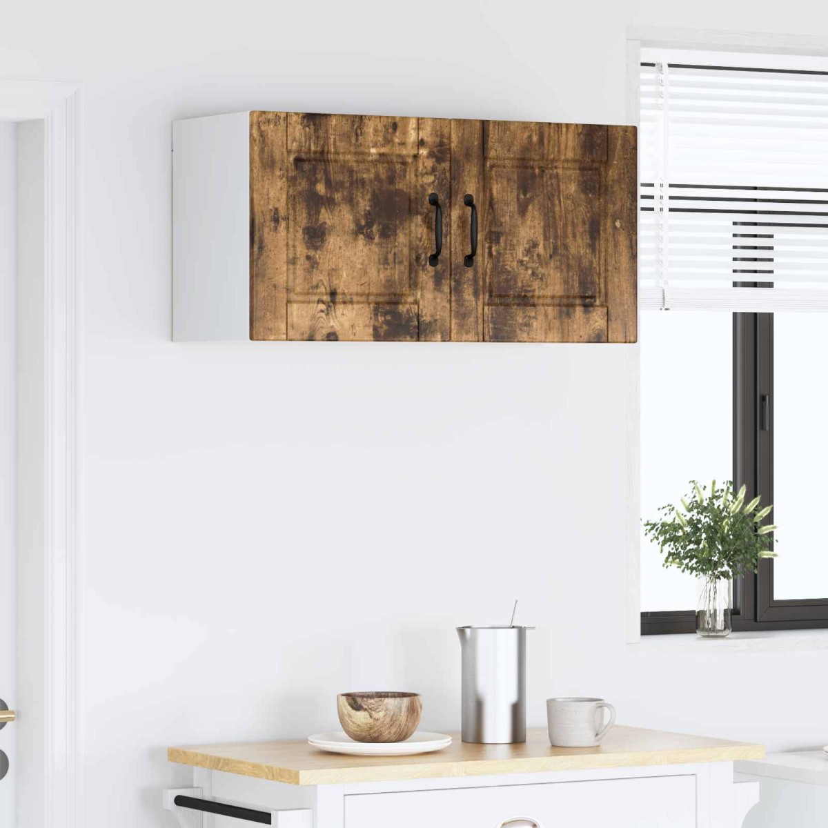 vidaXL Ντουλάπα Τοίχου PORTO Καπνιστό Δρύς 80 x 31 x 40 εκ