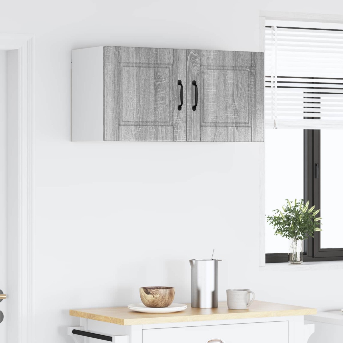 vidaXL Ντουλάπα Τοίχου PORTO Γκρίζο Σονομα 80 x 31 x 40 εκ