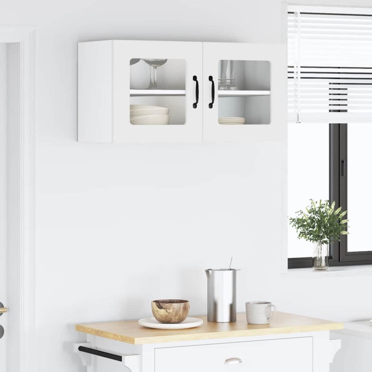 vidaXL Ραφιέρα τοίχου PORTO Λευκό 80 x 31 x 40 εκ Επεξεργασμένο Ξύλο