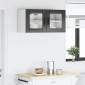 vidaXL Επιτοίχιο γυάλινο ντουλάπι PORTO Μαύρο 80 x 31 x 40 εκ