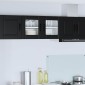 vidaXL Επιτοίχιο γυάλινο ντουλάπι PORTO Μαύρο 80 x 31 x 40 εκ