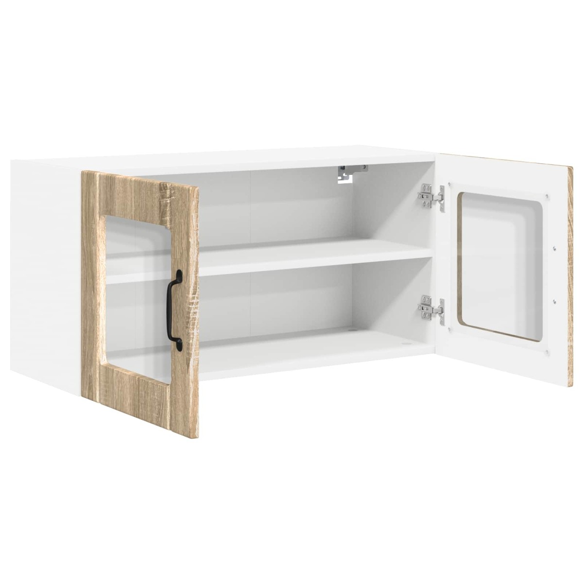 vidaXL Κάθισμα τοίχου από γυαλί PORTO Δρύς Sonoma 80 x 31 x 40 εκ
