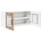 vidaXL Κάθισμα τοίχου από γυαλί PORTO Δρύς Sonoma 80 x 31 x 40 εκ