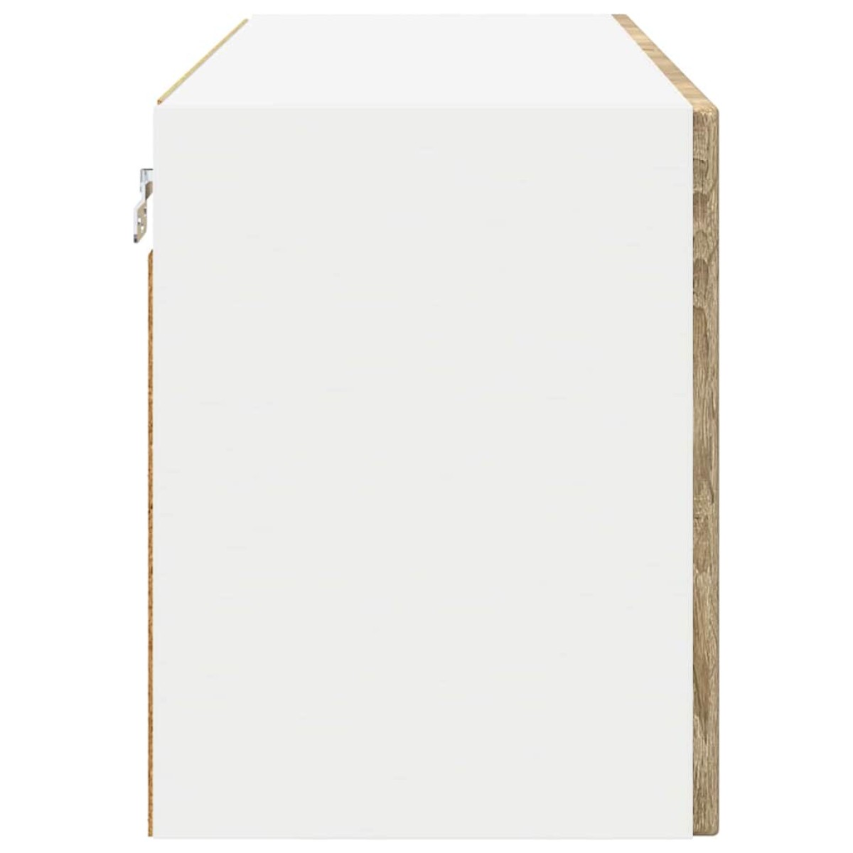 vidaXL Κάθισμα τοίχου από γυαλί PORTO Δρύς Sonoma 80 x 31 x 40 εκ
