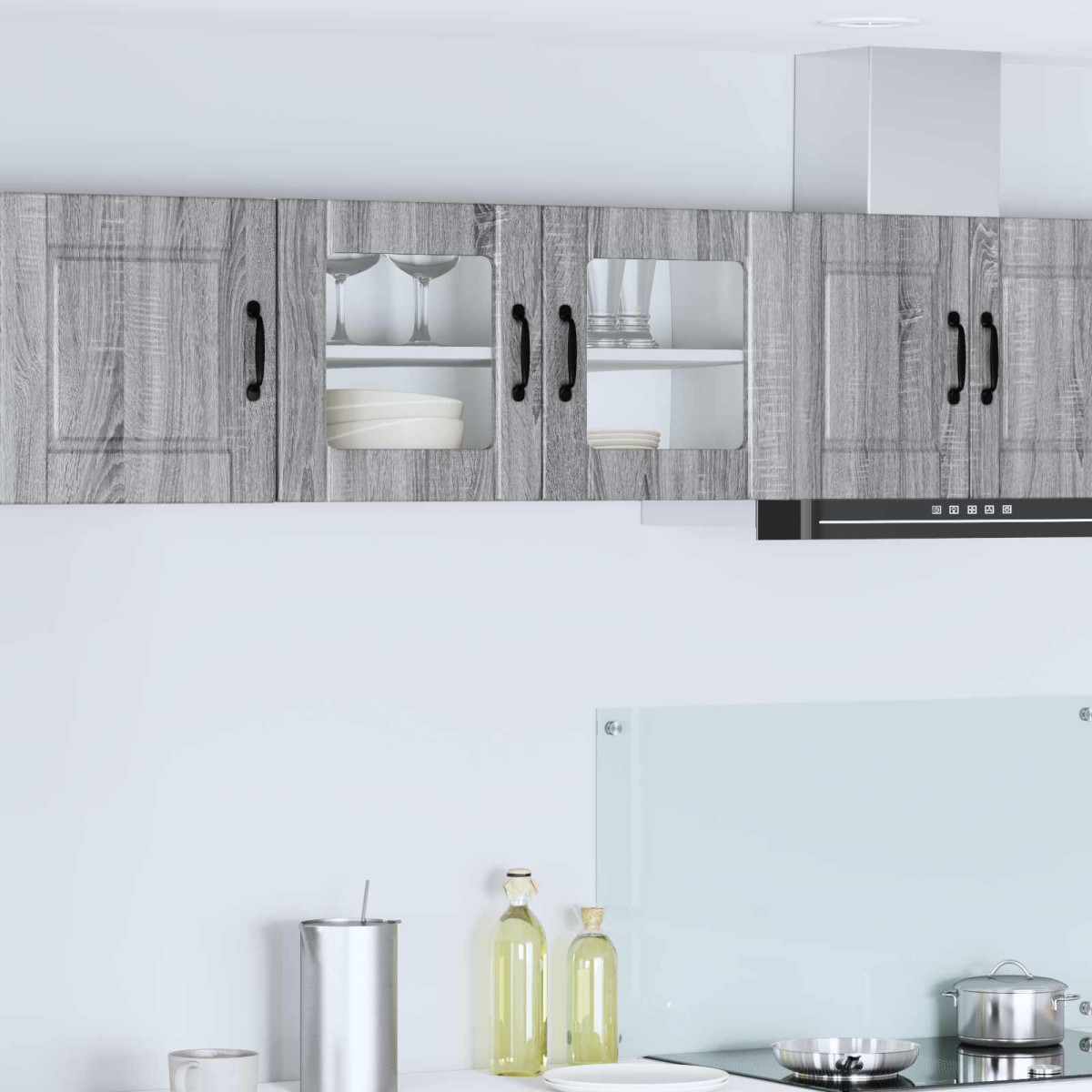 vidaXL Ραφιέρα τοίχου PORTO Γκρίζο Σονομα 80 x 31 x 40 εκ