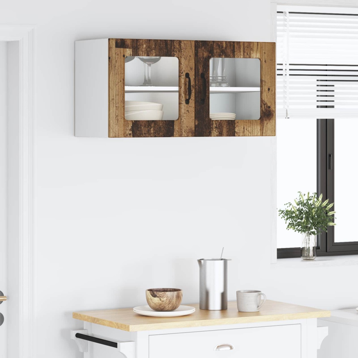 vidaXL Ραφιέρα τοίχου PORTO Παλιό ξύλο 80 x 31 x 40 εκ