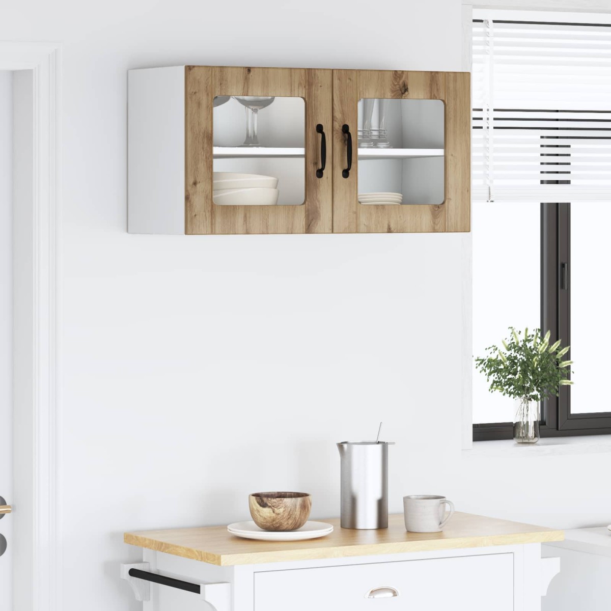 vidaXL Ραφιέρα τοίχου PORTO Artisan Oak 80 x 31 x 40 εκ