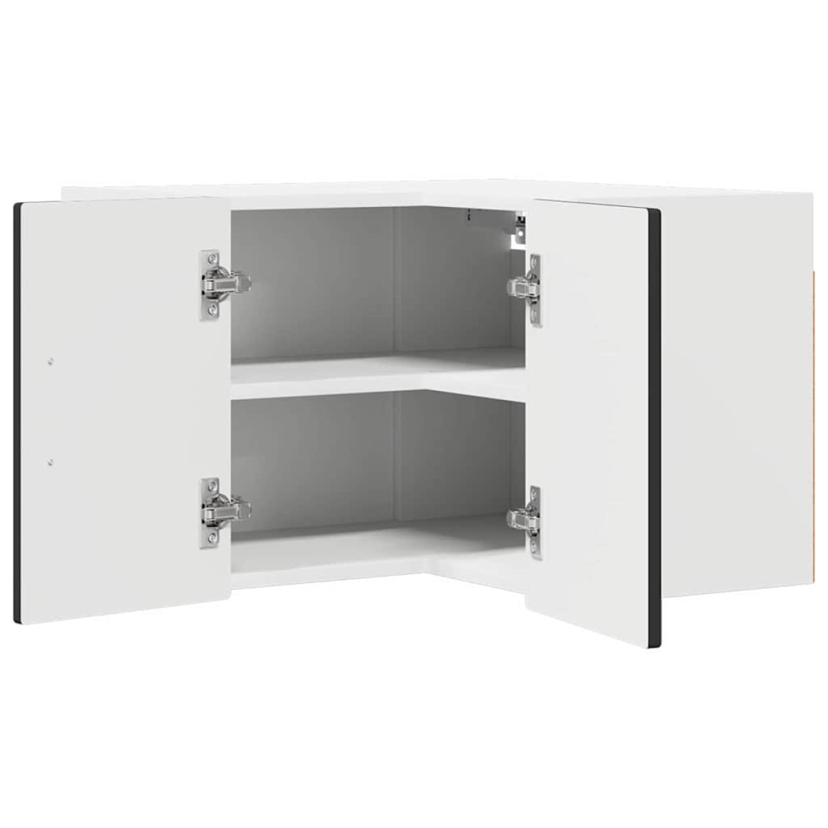 vidaXL Ντουλάπα Γωνίας PORTO Μαύρο 57 x 57 x 40 εκ. Επεξεργασμένο Ξύλο