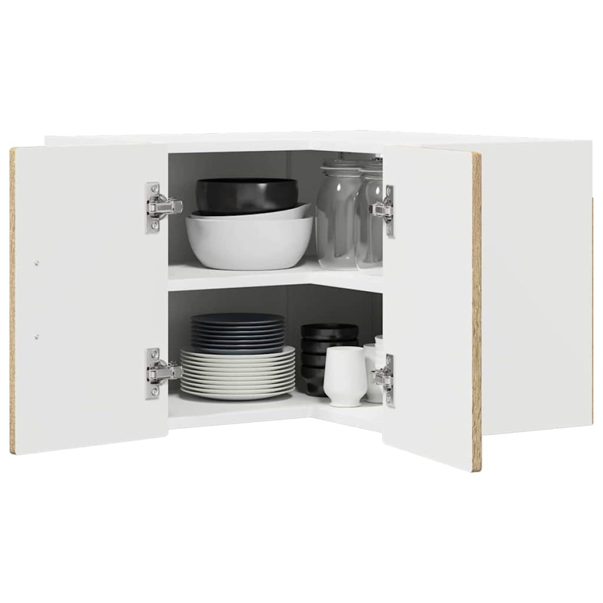 vidaXL Ντουλάπι Γωνίας Τοίχου PORTO Δρύς Sonoma 57 x 57 x 40 εκ.