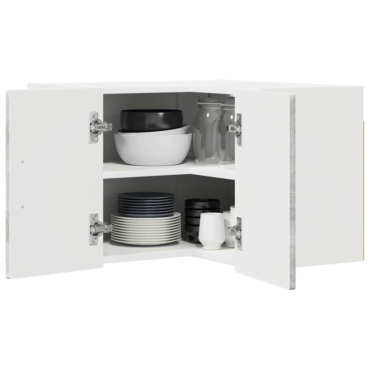 vidaXL Ντουλάπα Γωνίας PORTO Σκυρόδεμα Γκρι 57 x 57 x 40 εκ.