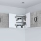 vidaXL Ντουλάπα Γωνίας PORTO Σκυρόδεμα Γκρι 57 x 57 x 40 εκ.