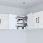 vidaXL Ντουλάπα Γωνίας PORTO Υψηλής γυαλάδας λευκό 57 x 57 x 40 εκ.