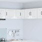 vidaXL Ντουλάπα Γωνίας PORTO Υψηλής γυαλάδας λευκό 57 x 57 x 40 εκ.