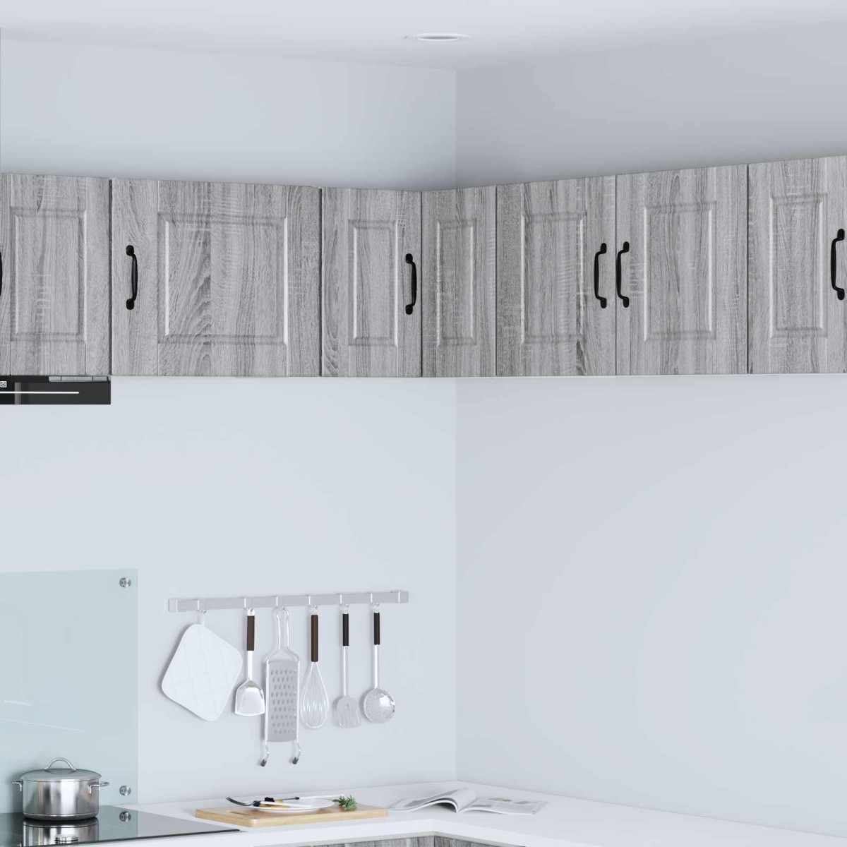 vidaXL Ντουλάπα Γωνίας PORTO Γκρίζο Σονομα 57 x 57 x 40 εκ.