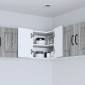 vidaXL Ντουλάπα Γωνίας PORTO Γκρίζο Σονομα 57 x 57 x 40 εκ.