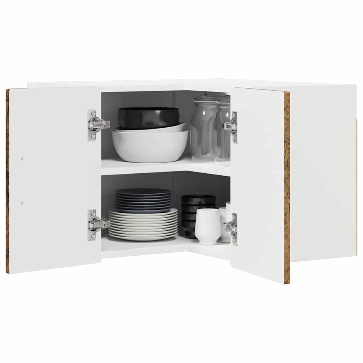 vidaXL Ντουλάπα Γωνίας PORTO Παλιό ξύλο 57 x 57 x 40 εκ.