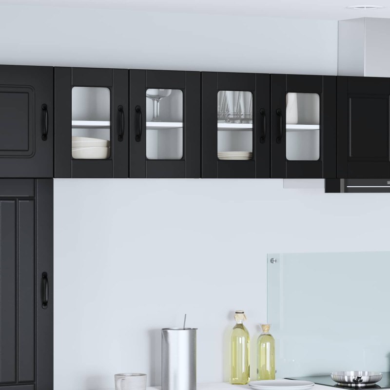 vidaXL Ραφιέρα τοίχου PORTO Μαύρο 60 x 31 x 40 εκ Επεξεργασμένο Ξύλο