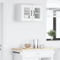 vidaXL Ραφιέρα τοίχου PORTO Υψηλής γυαλάδας λευκό 60 x 31 x 40 εκ